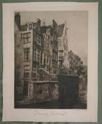 Dirk Harting - Grimnessesluis Amsterdam - Ets 1921, Antiek en Kunst, Kunst | Etsen en Gravures, Verzenden