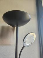 Zwarte staande lamp zwart vloerlamp dubbele goede staat, Huis en Inrichting, Lampen | Vloerlampen, Ophalen, Zo goed als nieuw