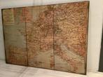 Historische Landkarte West-Europa 1713-1720 triptiek120x80cm, Ophalen of Verzenden, Zo goed als nieuw, 25 tot 50 cm