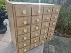 Vintage Ladekast uit rijwielwinkel, Huis en Inrichting, Kasten | Ladekasten, Zo goed als nieuw, 3 of 4 laden, Minder dan 100 cm