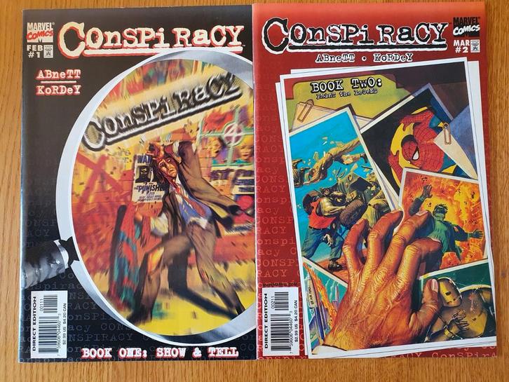 Conspiracy (1998) book 1 en 2 set Marvel comics, Boeken, Strips | Comics, Zo goed als nieuw, Meerdere comics, Amerika, Verzenden