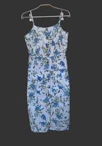 Asos Jurk Maat 38 Wit Bloemenprint Knoopjes, Maat 38/40 (M), Wit, Asos, Onder de knie