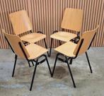 70 x Vergaderstoelen hout kantine cafe bistro stoelen hout, Ophalen of Verzenden, Zo goed als nieuw, Zwart, Vijf, Zes of meer stoelen