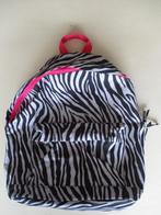TOP! zebra  rugzak / rugtas met roze rits en binnenvakje, Ophalen of Verzenden, Zo goed als nieuw, Overige merken, 30 tot 45 cm