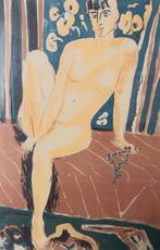 Zittend naakt - Jan Wiegers Kommerzijl 1893-1959 Amsterdam, Antiek en Kunst, Ophalen of Verzenden