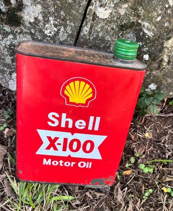 Shell olieblik. Oud shell olieblik. Leeg !! 2ltr beschikbaar voor biedingen