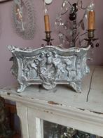 ANTIEK   ...  FRANS  .....  GIETIJZEREN  ...  JARDINIERE, Gebruikt, Minder dan 30 cm, Minder dan 60 cm, Rond