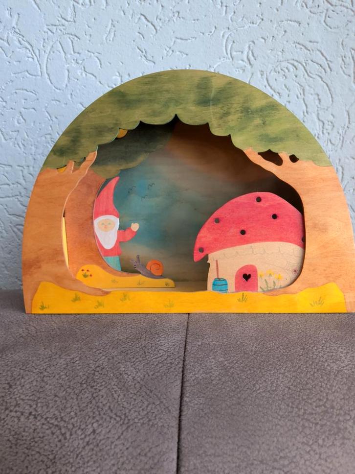 Nachtlampje De Noest - Handgemaakt Houten Lampje, Kinderen en Baby's, Kinderspulletjes, Gebruikt, Ophalen of Verzenden