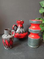 Vintage West-Germany Vazen, Ilkra, Scheurich en onbekend, Ophalen of Verzenden, Onbekend, Rood, Onbekend