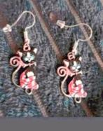 Oorbellen kat, Sieraden, Tassen en Uiterlijk, Oorbellen, Verzenden, Nieuw, Zilver, Hangers