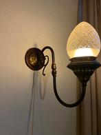 Klassieke wandlampen, Huis en Inrichting, Lampen | Wandlampen, Ophalen of Verzenden, Gebruikt, Glas, Klassiek