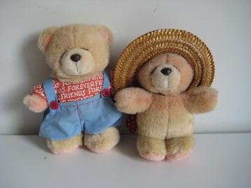 Forever Friends-beren blauwe tuinbroek en zonnehoed beschikbaar voor biedingen