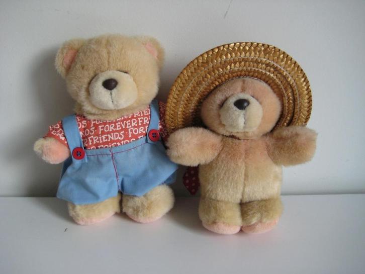 Forever Friends-beren blauwe tuinbroek en zonnehoed, Kinderen en Baby's, Speelgoed | Knuffels en Pluche, Zo goed als nieuw, Beer