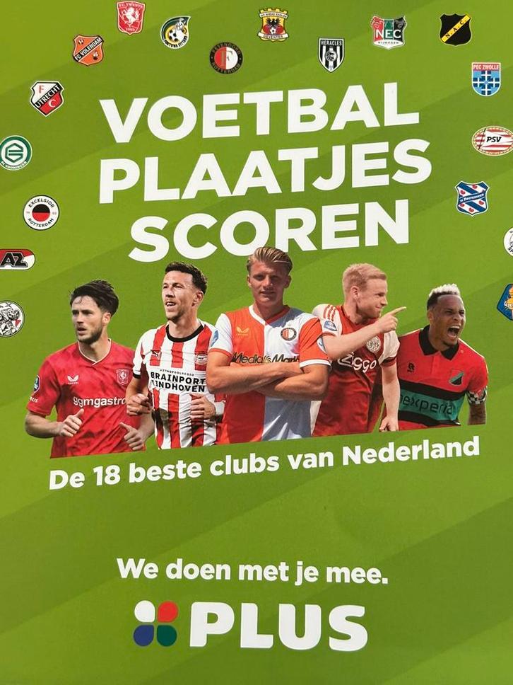 Voetbalplaatjes van de Plus., Verzamelen, Supermarktacties, Plus, Ophalen of Verzenden