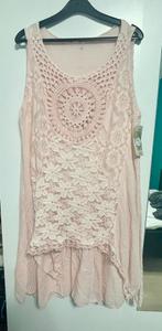 Dames Ibiza jurk lichtroze strand tuniek NIEUW boho jurk 44, Ophalen of Verzenden, Nieuw, Roze, Blouse of Tuniek