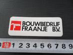 sticker logo bouwbedrijf fraanje bv *, Ophalen, Zo goed als nieuw