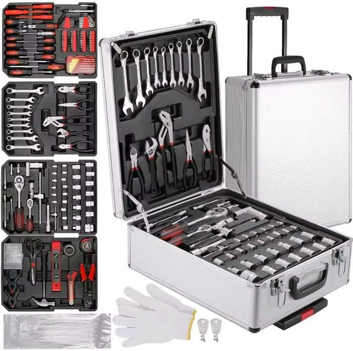799-delige Gereedschapskoffer – Complete Set met Trolley, Doe-het-zelf en Verbouw, Gereedschapskisten, Zo goed als nieuw, Ophalen of Verzenden
