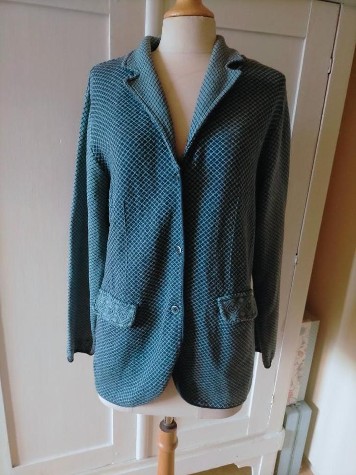 Himalaya clothing blauw vest 44/46 motieven, Kleding | Dames, Truien en Vesten, Gedragen, Maat 46/48 (XL) of groter, Blauw, Ophalen of Verzenden