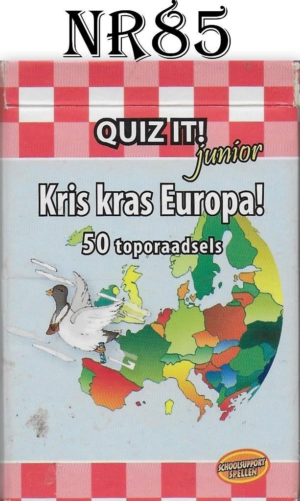 nr 85 -- Quiz it junior kris kras Europa! 50 toporaadsels, Verzenden, Gebruikt, Speelkaart(en)