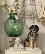 Brocante Bolvazen - dekselrek - rozenkransen - voetenbankje, Ophalen of Verzenden