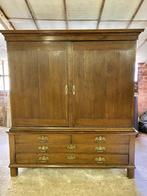 antiek strak eiken kabinet kast, Antiek en Kunst, Ophalen
