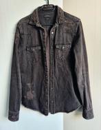 ZARA unisex ripped denim overshirt jacket blouse, Maat 46 (S) of kleiner, Ophalen of Verzenden, Zo goed als nieuw, Zwart