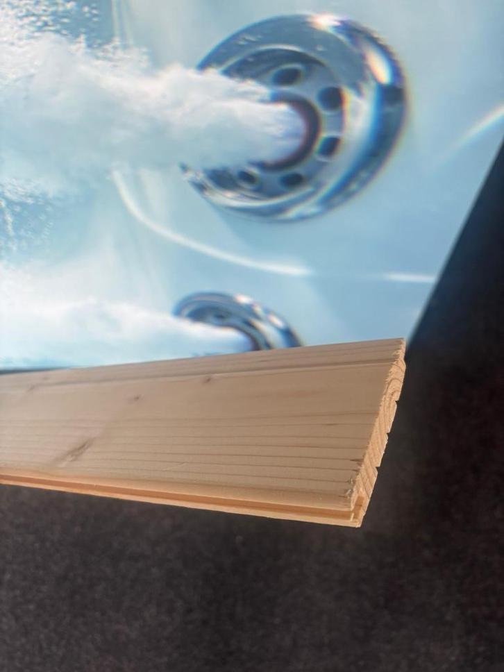 Sauna schroten 210 cm I Grootte voorraad, Doe-het-zelf en Verbouw, Hout en Planken, Nieuw, Plank, Vuren, 200 tot 250 cm, 50 mm of meer