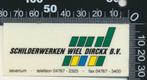 Sticker: Schilderwerken Wiel Dirckx - Sevenum (1), Ophalen of Verzenden, Zo goed als nieuw, Bedrijf of Vereniging