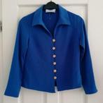 Fink Dresses vintage kobalt blauwe blazer + goud S nr 34912, Gedragen, Jasje, Blauw, Vintage