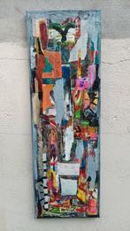 Abstract schilderij langwerpig, Antiek en Kunst, Ophalen of Verzenden