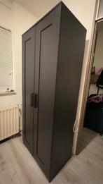Zwarte 2-deurs kledingkast - In Leeuwarden, Ophalen, Overige materialen, 50 tot 100 cm, Zo goed als nieuw