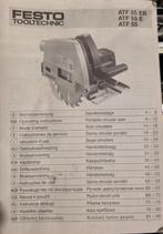 Festool invalzaag ATF55 EB met geleiders, zaagbladen, etc., Doe-het-zelf en Verbouw, Ophalen, Cirkelzaag, Zo goed als nieuw, 30 tot 70 mm