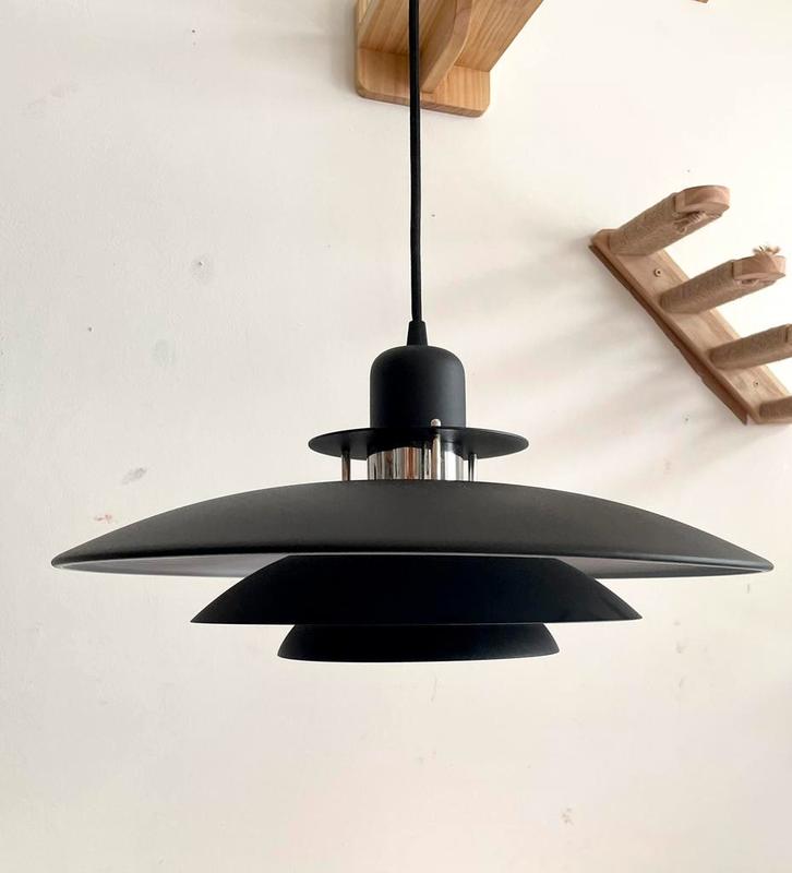 Belid Primus I Hanglamp Zwart/Zilver E27 Scandi, Huis en Inrichting, Lampen | Hanglampen, Gebruikt, Minder dan 50 cm, Metaal, Ophalen of Verzenden