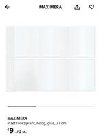 2x glas inzet ladezijkant hoog / ikea maximera 102.388.60, Ophalen of Verzenden, Zo goed als nieuw, 25 tot 50 cm, 50 tot 100 cm