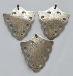 Antieke zilveren Hangers Emblemen met zilverkeuren 5.7 X 5cm, Ophalen of Verzenden, Zilver