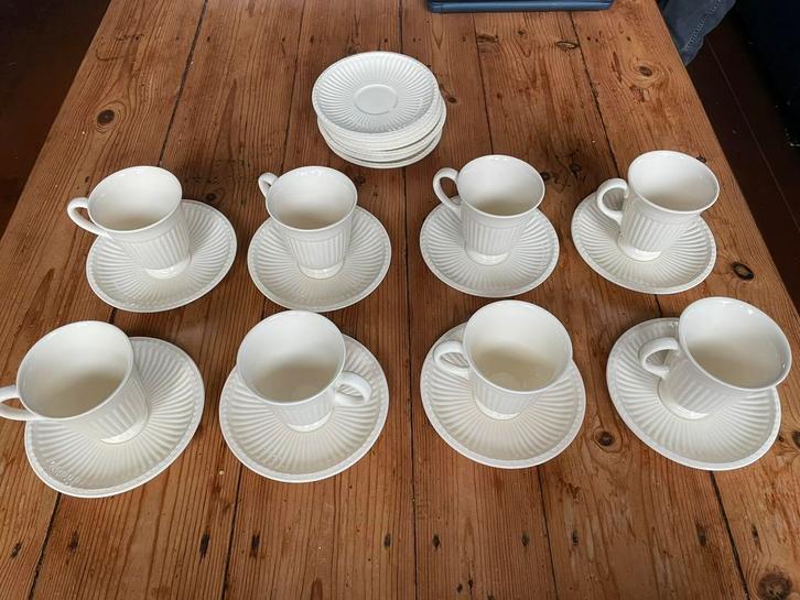 wedgwood Edme koffiekopjes en schotels, Huis en Inrichting, Keuken | Servies, Zo goed als nieuw, Kop(pen) en/of Schotel(s), Wedgwood