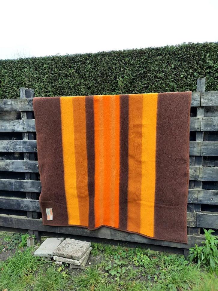 Vintage Hema Dralon Acryl Deken, Huis en Inrichting, Woonaccessoires | Plaids en Woondekens, Gebruikt, Ophalen of Verzenden