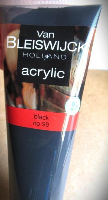 Verf~Van Bleiswijck~Tube 250 gram~zwart nr 99 beschikbaar voor biedingen