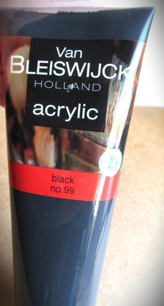 Verf~Van Bleiswijck~Tube 250 gram~zwart nr 99, Hobby en Vrije tijd, Schilderen, Zo goed als nieuw, Acrylverf, Ophalen of Verzenden