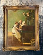 Emile Munier Meisje aan het klavecimbel met haar grootvader, Antiek en Kunst, Kunst | Schilderijen | Klassiek, Ophalen
