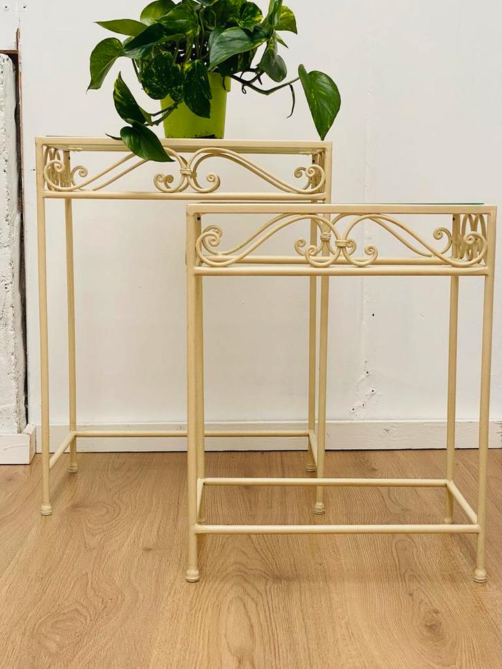 Vintage Plantentafeltje Brocante Stijl, Antiek en Kunst, Curiosa en Brocante, Ophalen of Verzenden