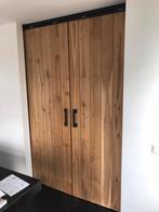 dubbele schuifdeuren binnen van rustiek eiken hout, Schuifdeur, Ophalen of Verzenden, 120 cm of meer, Zo goed als nieuw