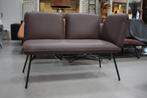2 x bank / eetkamerbank Shuffle Jess design leer taupe, Ophalen, Zo goed als nieuw, Metaal, Twee
