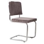 Zuiver Chair Ridge Kink Rib Grey | van €230 nu €79, Nieuw