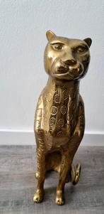 Panter goudkleurig metaal 42cm, Ophalen, Zo goed als nieuw