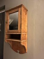 Vintage Hangkastje met Spiegel, Antiek en Kunst, Antiek | Meubels | Kasten, Ophalen of Verzenden