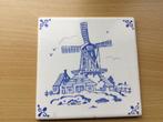 Tegeltje met molen afbeelding erop blauw/wit, Ophalen