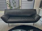 Leolux Tango Zwarte leren 3-zits, Huis en Inrichting, Gebruikt, 150 tot 200 cm, Tweepersoons, Ophalen of Verzenden