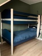 Stabelbed en kast kledingkast van SmallWorld, wit en blauw, Ophalen, Gebruikt, 90 cm, Eenpersoons