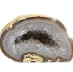 Regenboog geode met afaat en bergkristal 1 kg, Ophalen of Verzenden, Zo goed als nieuw